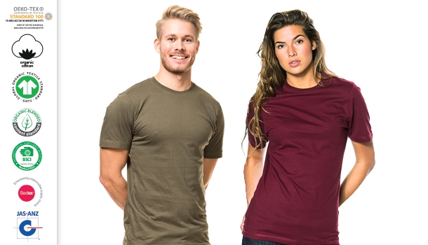 T-Shirt Uni Fashion, 165 g/m², Single Jersey